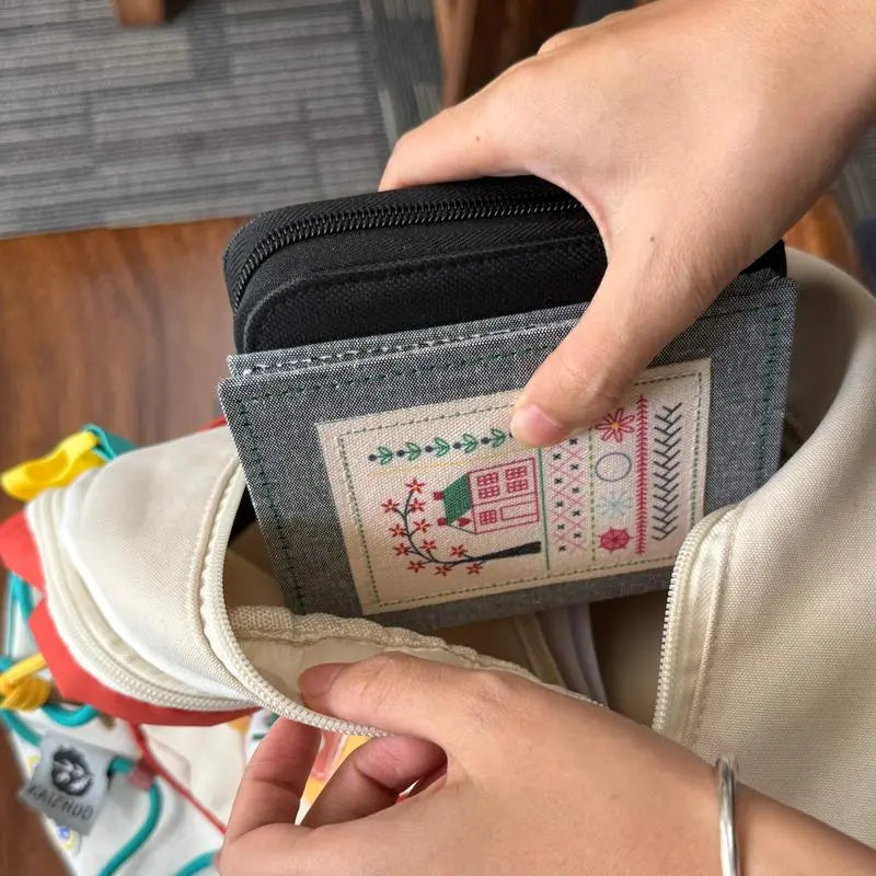 Embroidery Stitch Kit for Relaxation & Creativity | 86-Piece All-In-One Set with 18 Threads, Scissors, Needles & More – Portable & Travel-Friendly for Beginners & Enthusiasts